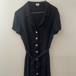 Aritzia Wilfred Black Shirt Mini Dress XS